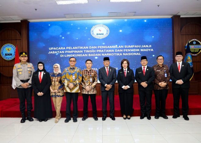 Dua Srikandi Warnai Pelantikan Pejabat Tinggi dan Penyidik Madya di Lingkungan BNN