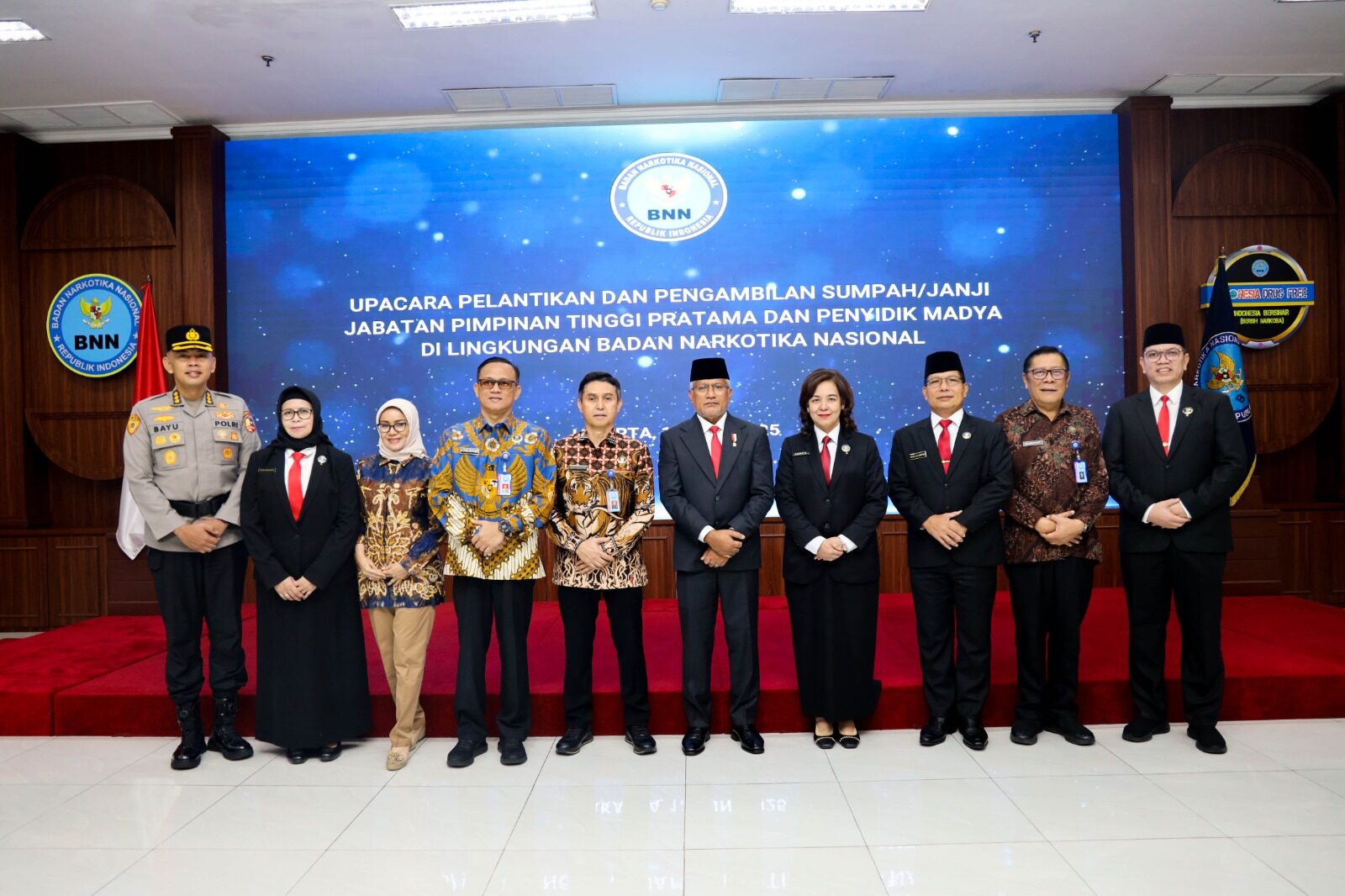 Dua Srikandi Warnai Pelantikan Pejabat Tinggi dan Penyidik Madya di Lingkungan BNN