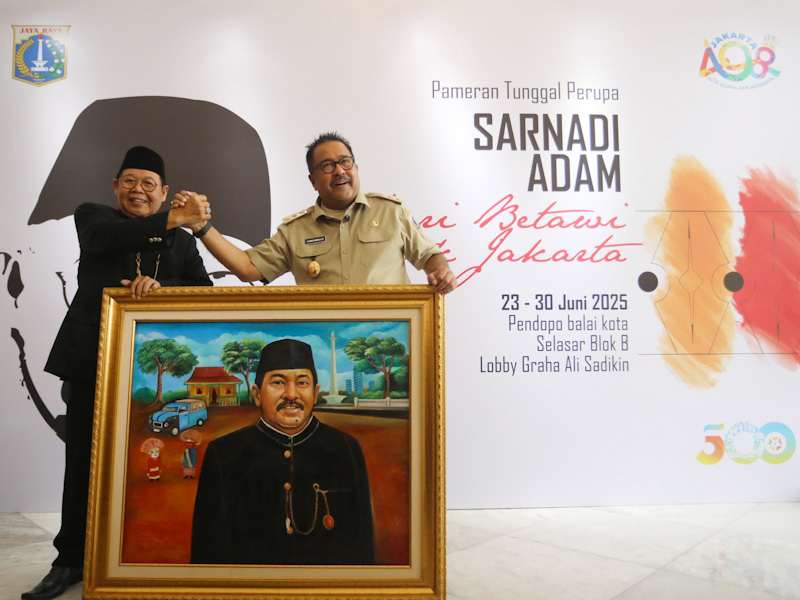 28 Lukisan Bertema Betawi Dipamerkan di Balai Kota, Rano Karno: Ini Maestro Luar Biasa