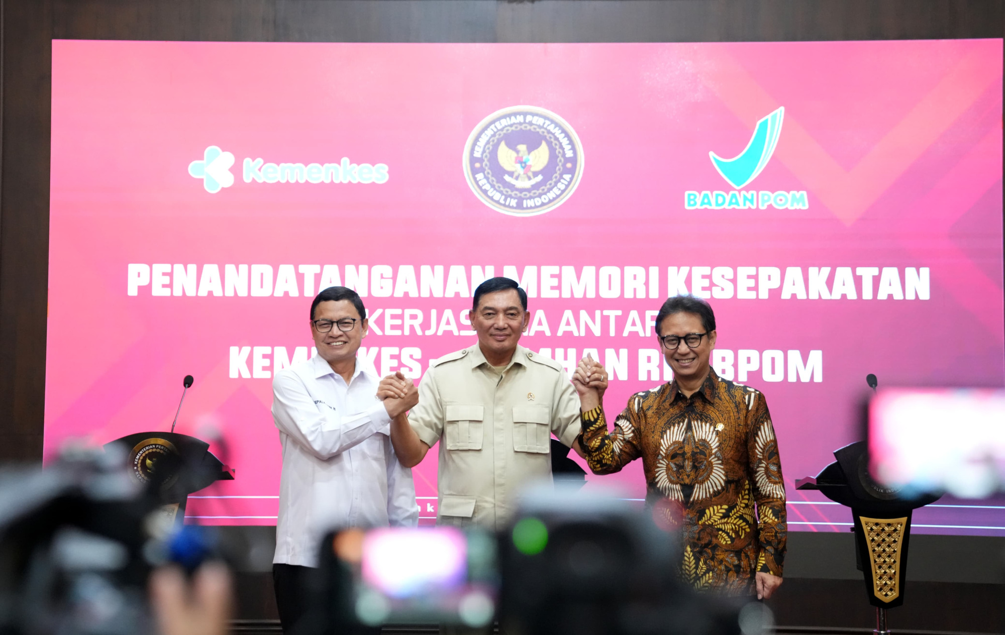 Kemhan-Kemenkes-BPOM Sepakat Sinergi Lintas Sektor, Perkuat Layanan Kesehatan Nasional