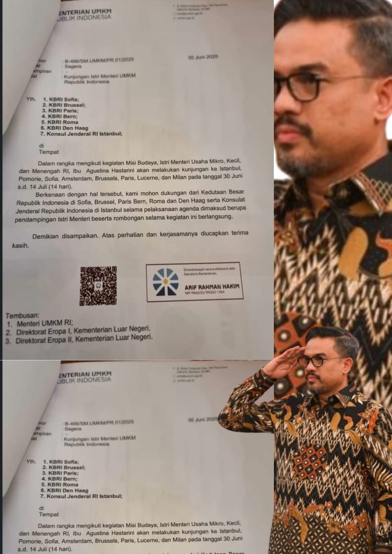 DPP GPPB Kritik Menteri UMKM Terkait Kegaduhan Kunjungan Istrinya ke Eropa