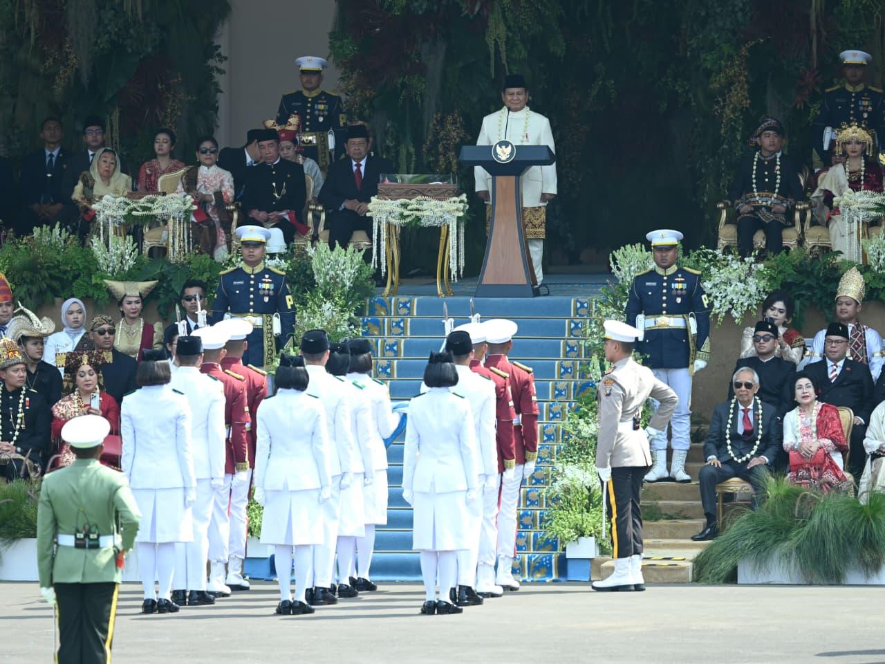 Perdana, Presiden Prabowo Pimpin Upacara Detik-Detik Proklamasi HUT ke-80 RI