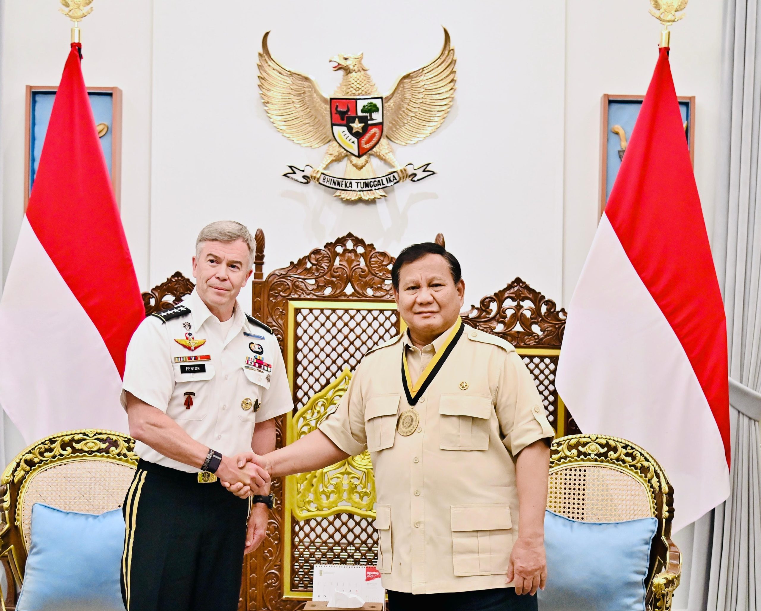 Presiden Prabowo Dianugerahi Medali Kehormatan dari Komando Operasi Khusus AS