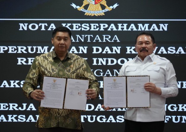 Kejaksaan RI dan Kementerian PKP Teken Nota Kesepahaman, Kawal Pembangunan Perumahan Bebas Korupsi