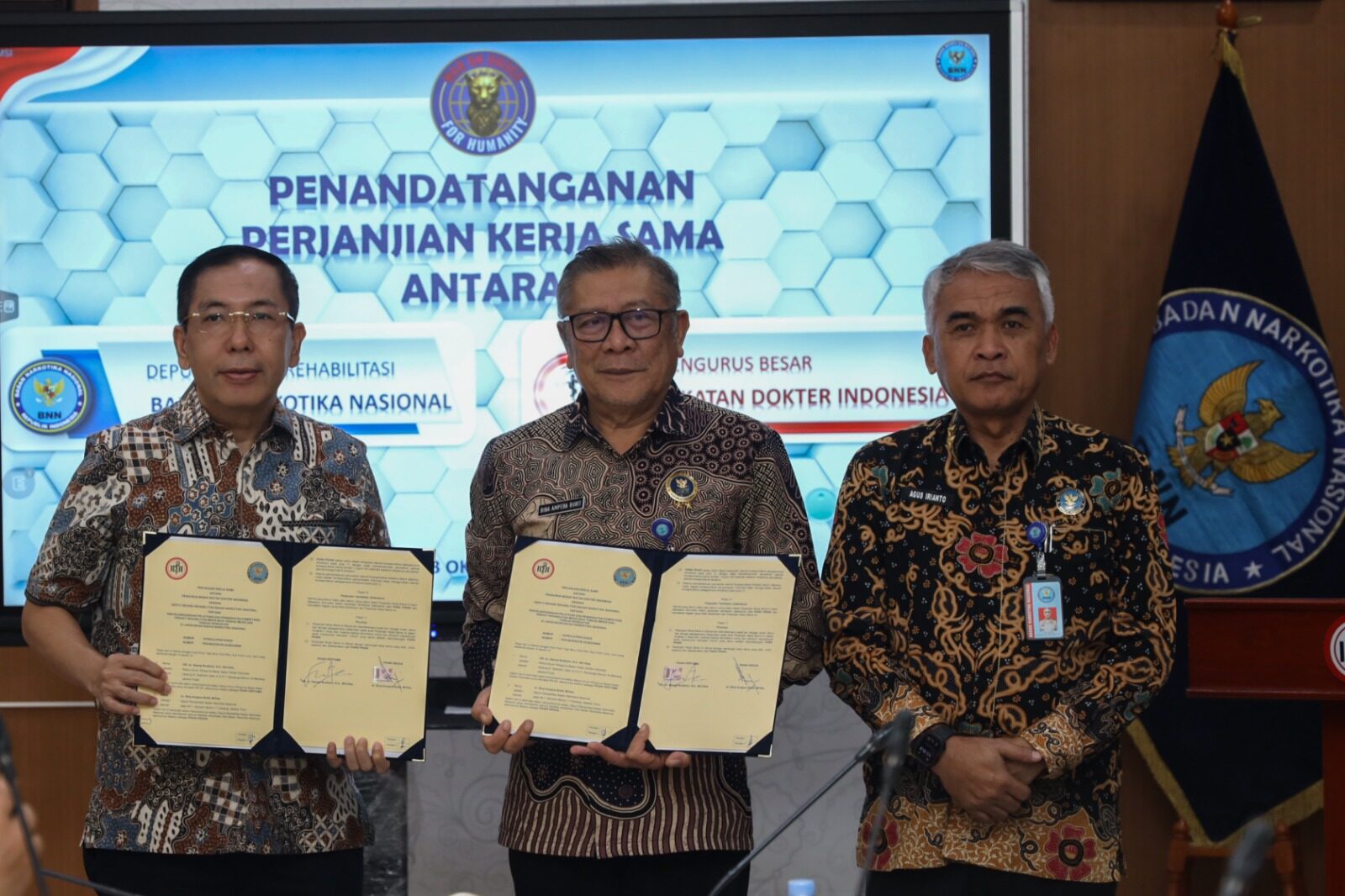 BNN dan IDI Teken Kerja Sama untuk Tingkatkan Standardisasi Rehabilitasi Medis