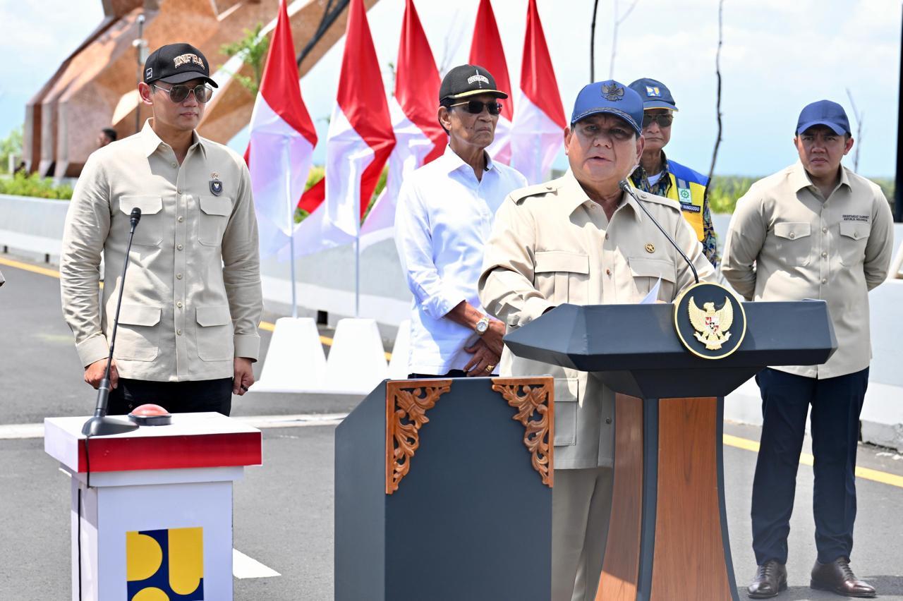 Presiden Prabowo Resmikan Jembatan Kabanaran & 4 Proyek Konektivitas Rp1,97 Triliun