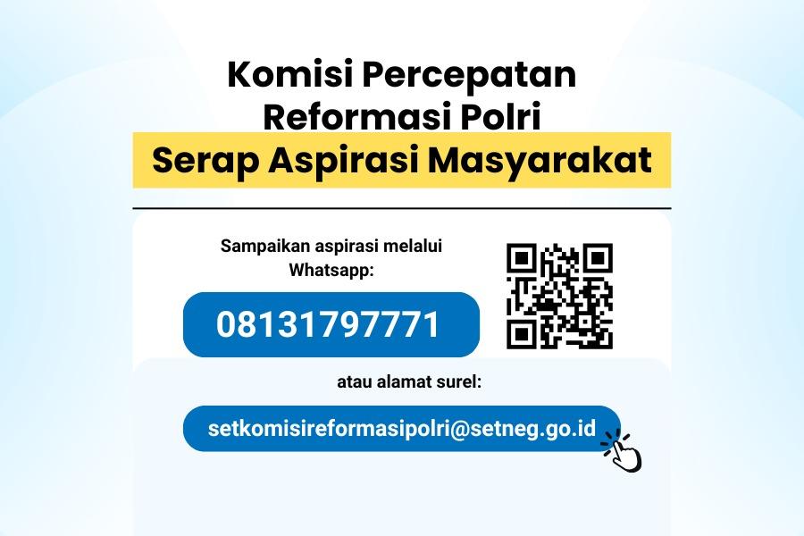 Komisi Reformasi Polri Buka Aspirasi Publik Lewat WhatsApp dan Email