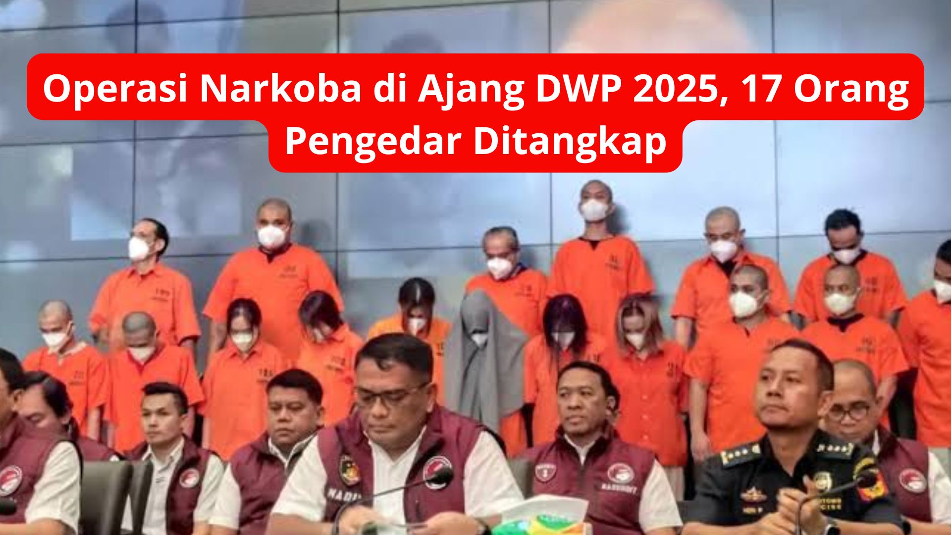 Operasi Narkoba di Ajang DWP 2025, 17 Orang Pengedar Ditangkap