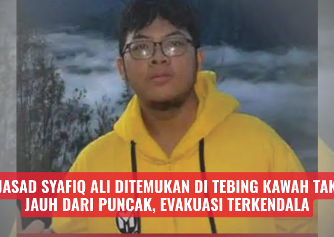 Jasad Syafiq Ali Ditemukan di Tebing Kawah Tak Jauh dari Puncak, Evakuasi Terkendala