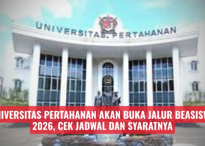 Pendaftaran untuk Universitas Pertahanan (Unhan) 2026 akan dimulai pada tanggal 1 Februari