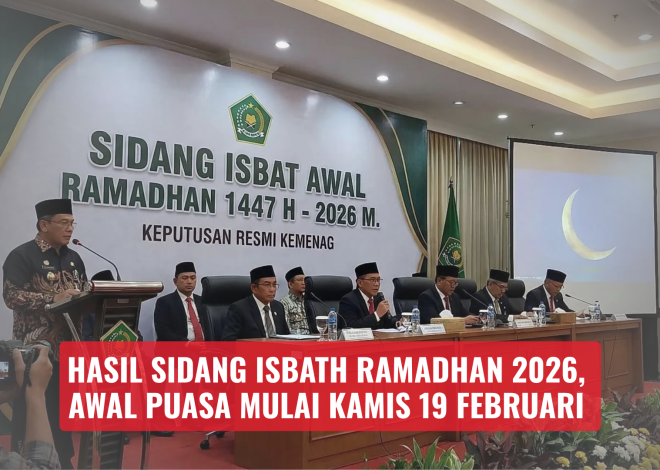 Hasil Sidang Isbath Ramadhan 2026, Awal Puasa Mulai Kamis 19 Februari