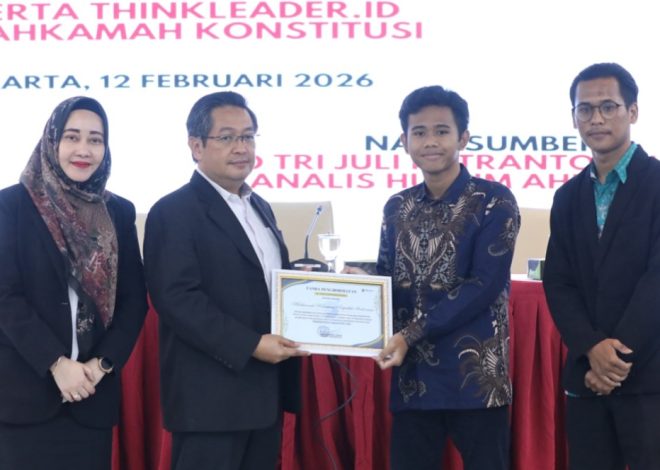 Perkuat Kesadaran Hukum Generasi Muda, Thinkleaders.id Gelar Diskusi di Mahkamah Konstitusi