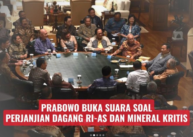 Prabowo Buka Suara Soal Perjanjian Dagang RI-AS dan Mineral Kritis