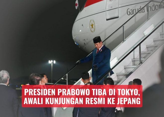 Presiden Prabowo Tiba di Tokyo, Awali Kunjungan Resmi ke Jepang