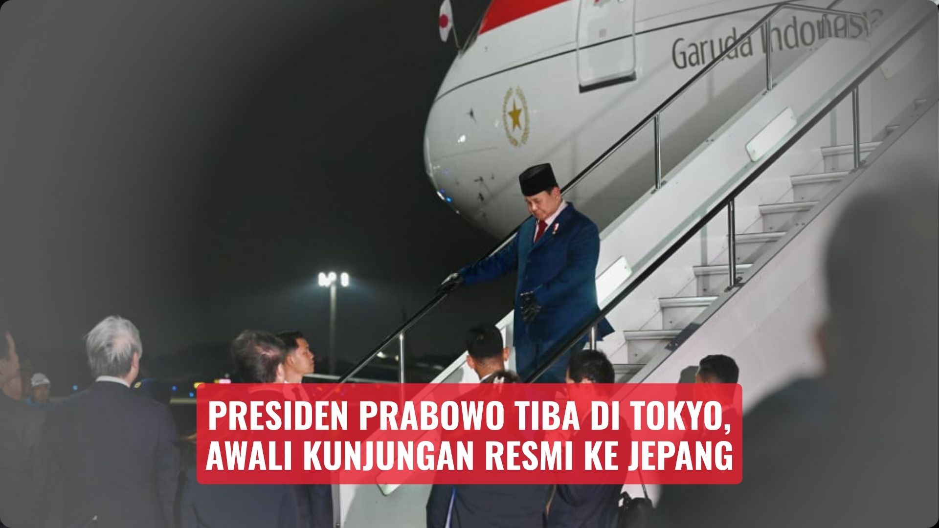 Presiden Prabowo Tiba di Tokyo, Awali Kunjungan Resmi ke Jepang