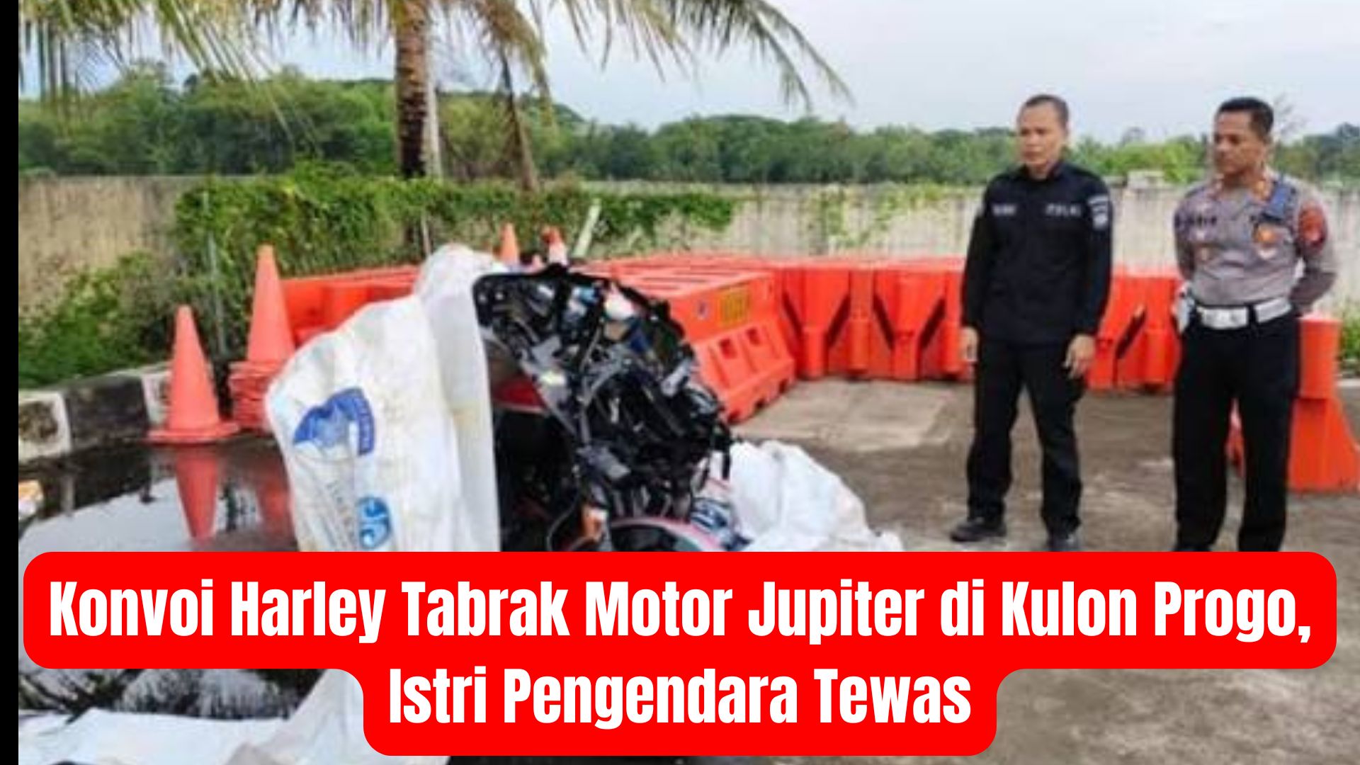 Konvoi Harley Tabrak Motor Jupiter di Kulon Progo, Istri Pengendara Tewas