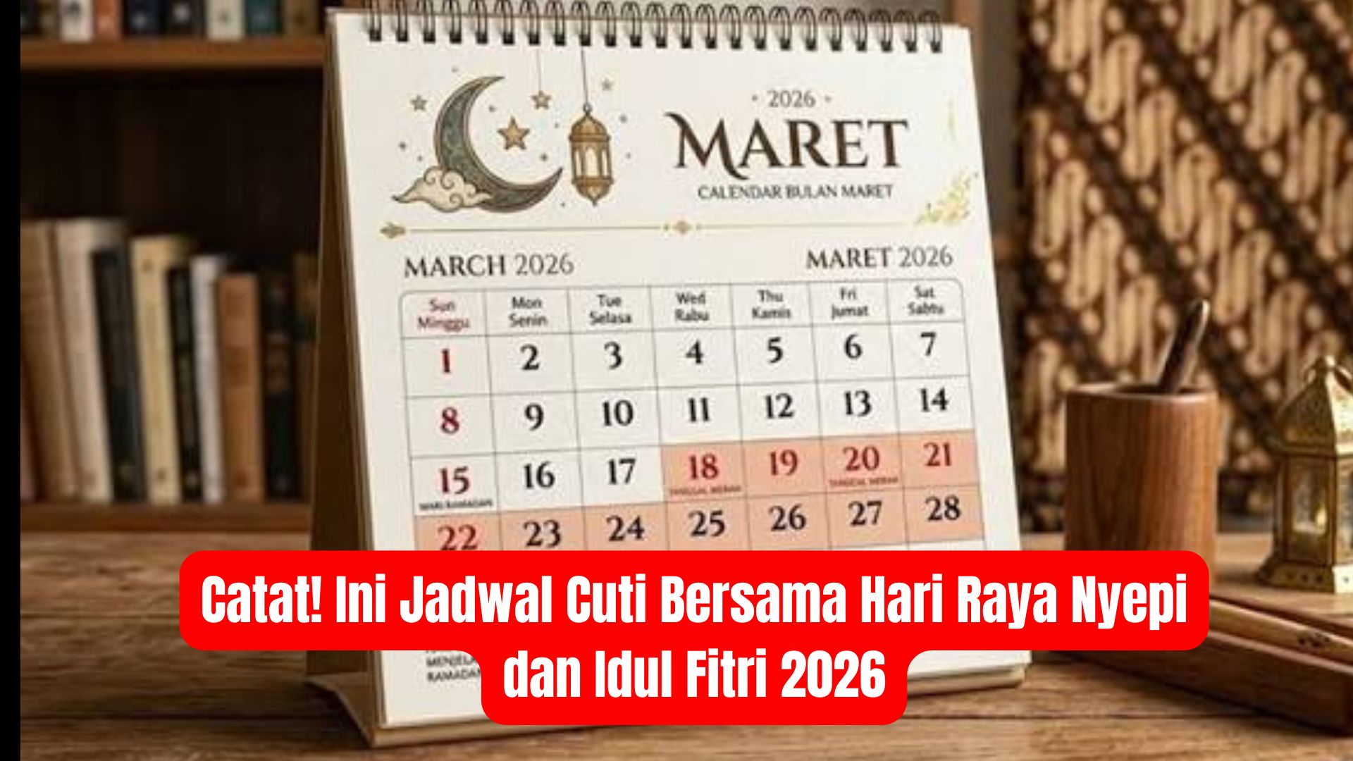Catat! Ini Jadwal Cuti Bersama Hari Raya Nyepi dan Idul Fitri 2026