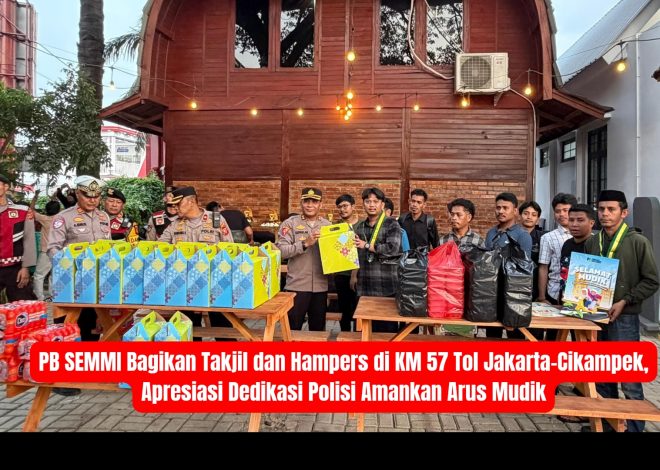 PB SEMMI Bagikan Takjil dan Hampers di KM 57 Tol Jakarta–Cikampek, Apresiasi Dedikasi Polisi Amankan Arus Mudik