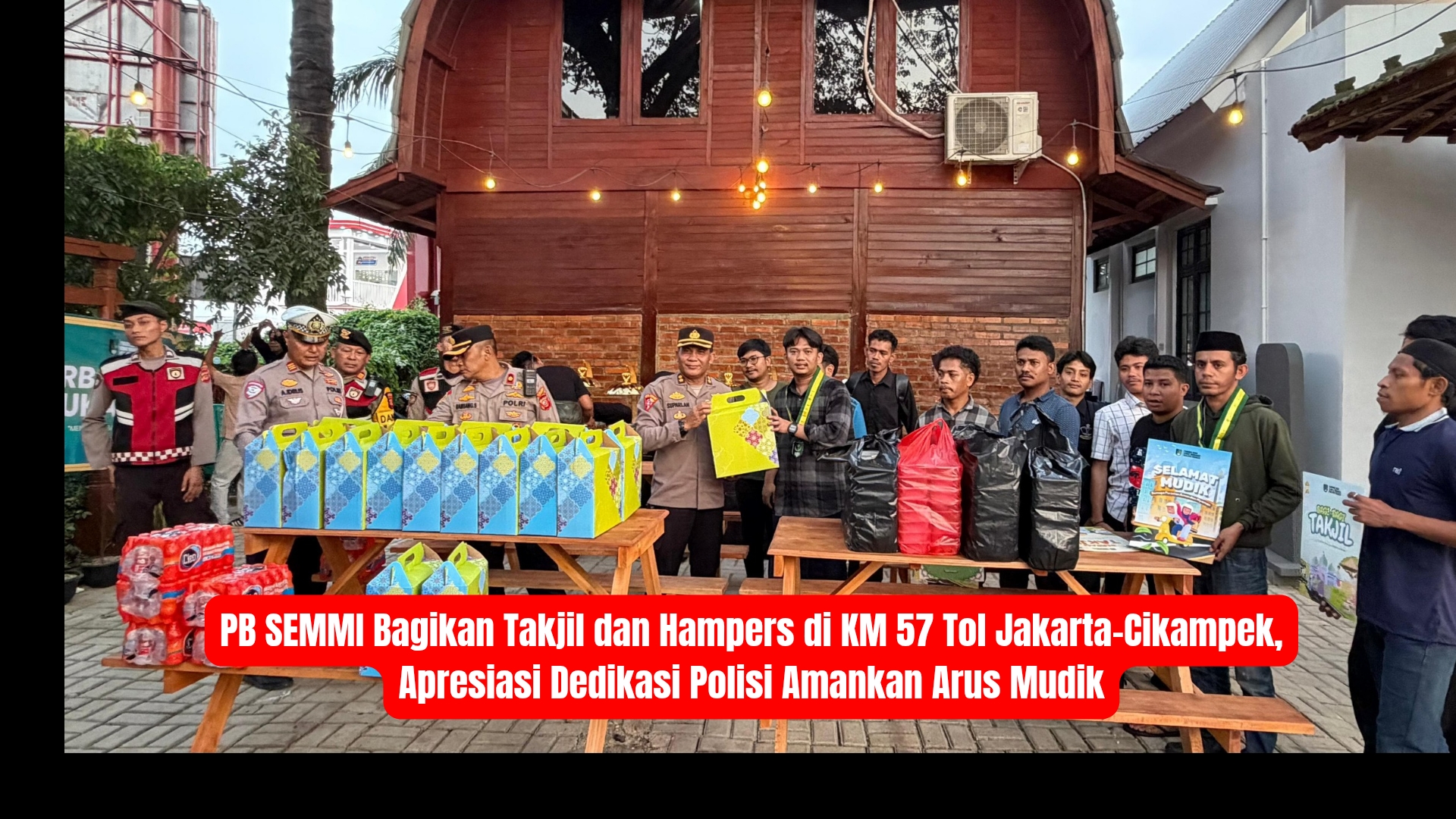 PB SEMMI Bagikan Takjil dan Hampers di KM 57 Tol Jakarta–Cikampek, Apresiasi Dedikasi Polisi Amankan Arus Mudik