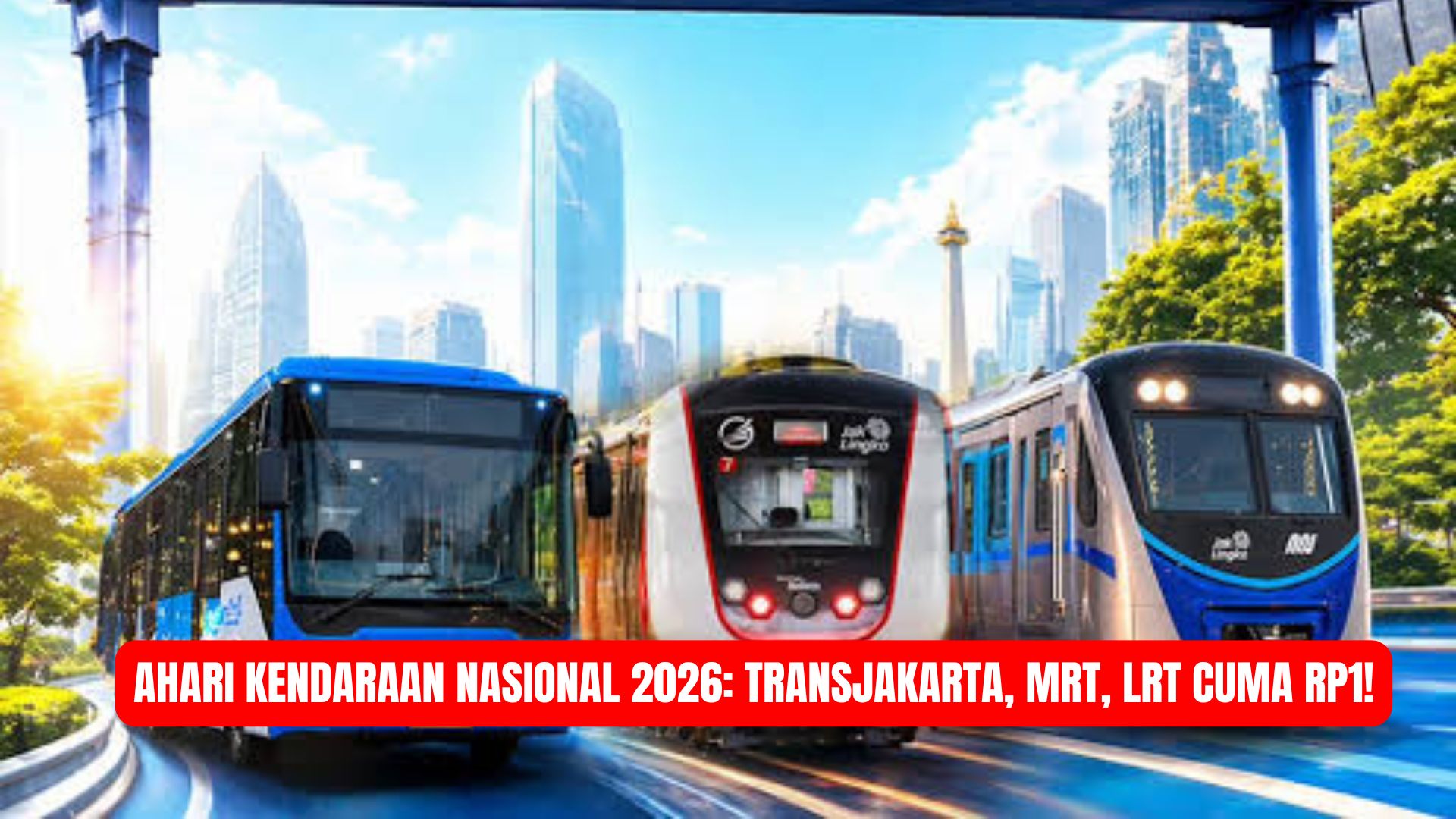 Hari Kendaraan Nasional 2026: TransJakarta, MRT, LRT Cuma Rp1