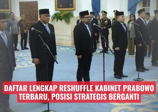 Daftar Lengkap Reshuffle Kabinet Prabowo Terbaru, Posisi Strategis Berganti