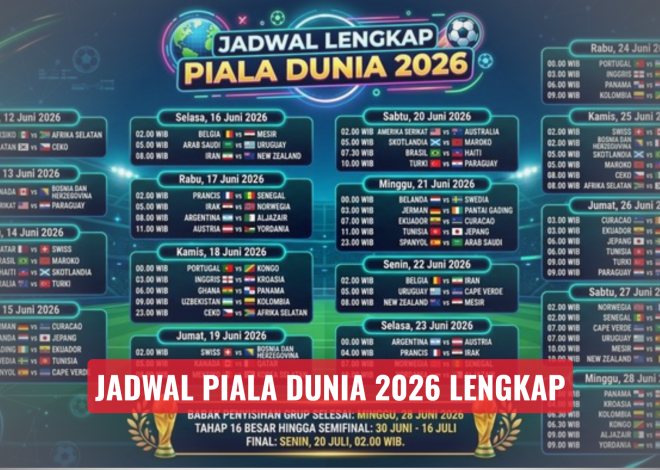 Jadwal Piala Dunia 2026 Lengkap