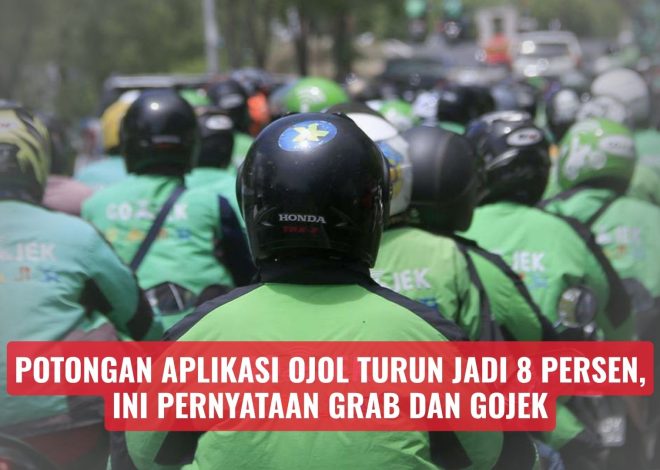Potongan Aplikasi Ojol Turun Jadi 8 Persen, Ini Pernyataan Grab dan Gojek
