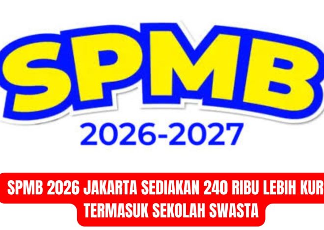 SPMB 2026 Jakarta Sediakan 240 Ribu Lebih Kursi, Termasuk Sekolah Swasta