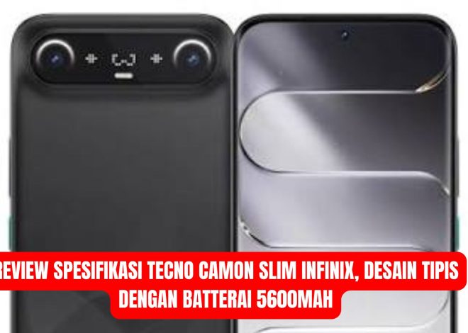 Review Spesifikasi Tecno Camon Slim Infinix, Desain Tipis dengan Batterai 5600mAh