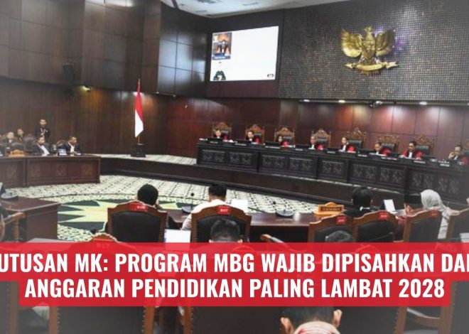 Putusan MK: Program MBG Wajib Dipisahkan dari Anggaran Pendidikan Paling Lambat 2028