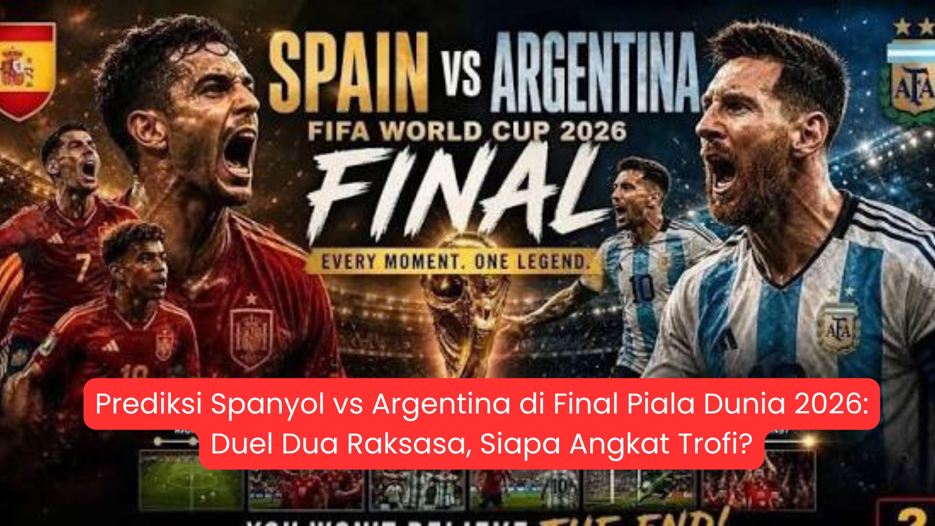 Prediksi Spanyol vs Argentina di Final Piala Dunia 2026: Duel Dua Raksasa, Siapa Angkat Trofi?