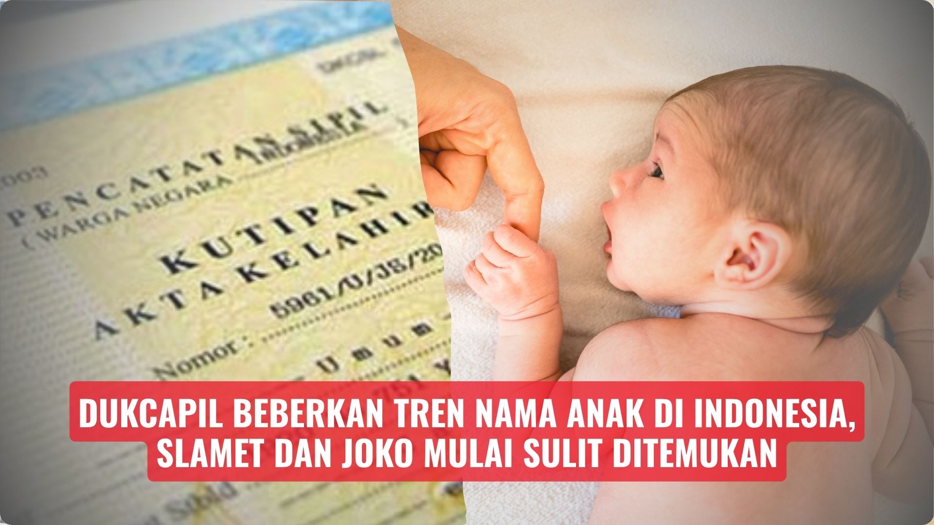 Dukcapil Beberkan Tren Nama Anak di Indonesia, Slamet dan Joko Mulai Sulit Ditemukan