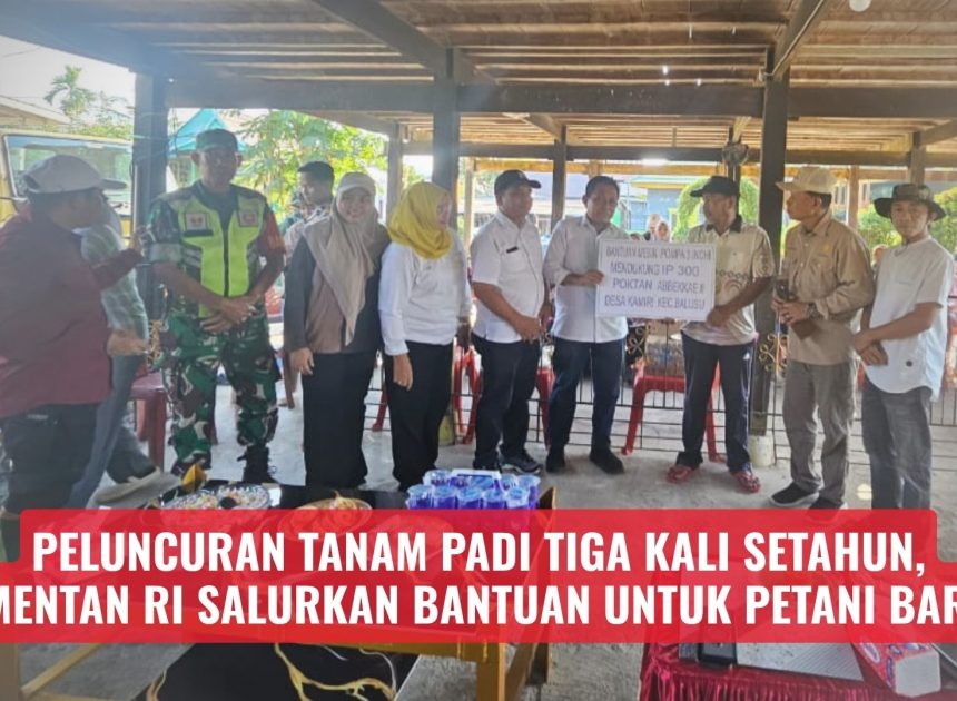 Peluncuran Tanam Padi Tiga Kali Setahun, Kementan RI Salurkan Bantuan untuk Petani Barru