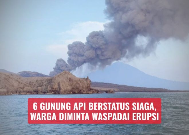 6 Gunung Api Berstatus Siaga, Warga Diminta Waspadai Erupsi